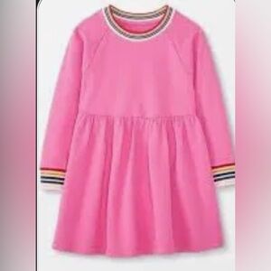 Hanna Andersson Pink Dress with Striped Accents